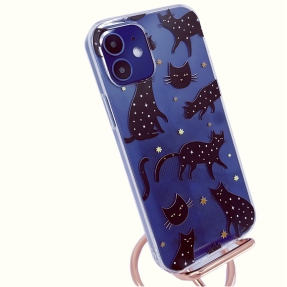 Meow-tastic iPhone 12‎ Clear Black Cat Case - Picture 2 of 4